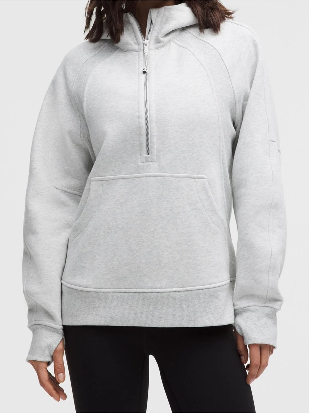 lululemon athletica Scuba Light Heather Gray Half-Zip Hoodie